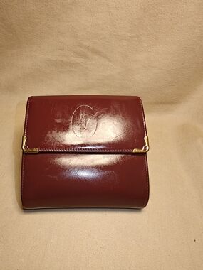 GREAT CONDITION Cartier Vintage Burgundy Leather Wallet